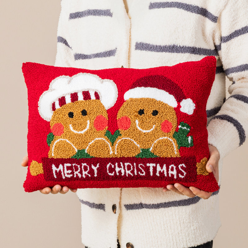 Coussin 18 po en forme de pain d'épice pour garçon et fille