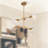 Modern 5-Light Sputnik Kitchen Island Pendant Light