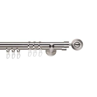 20cm Double Curtain Pole