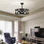 Helle 25 Inch Elegant Matte Black Ceiling Fan With Remote