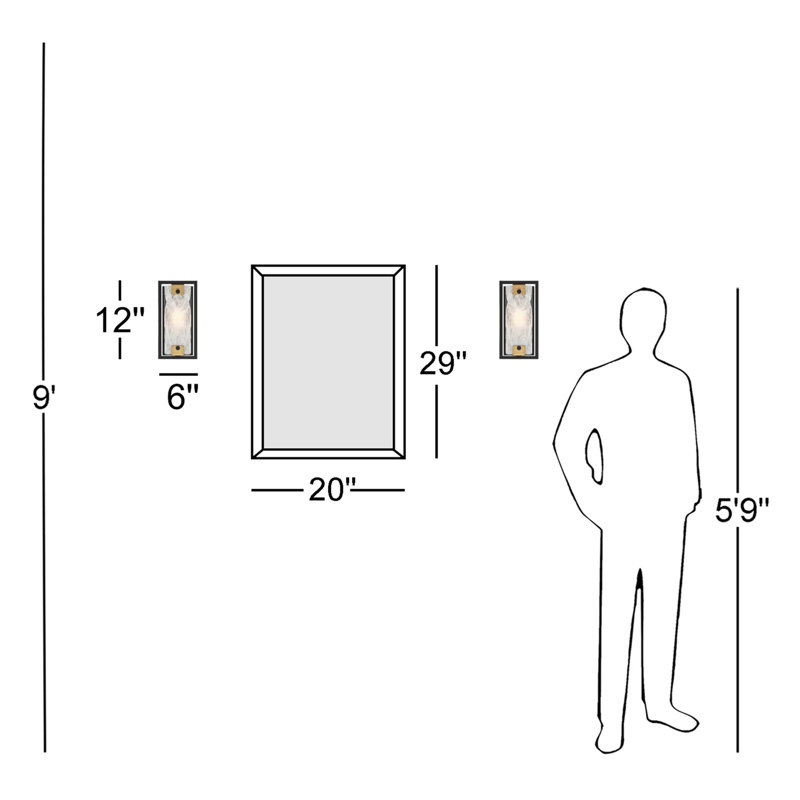  Hayward 1-Light Wall Sconce in Matte Black with Warm Brass Accents
