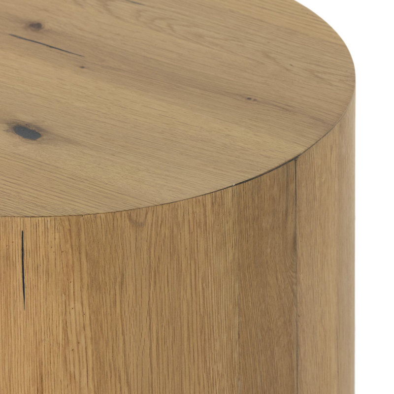 Humphrey Round End Table-Light Oak Resin