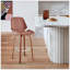 Tabouret de bar pivotant en similicuir et bois noyer 26 po Belora-334109517
