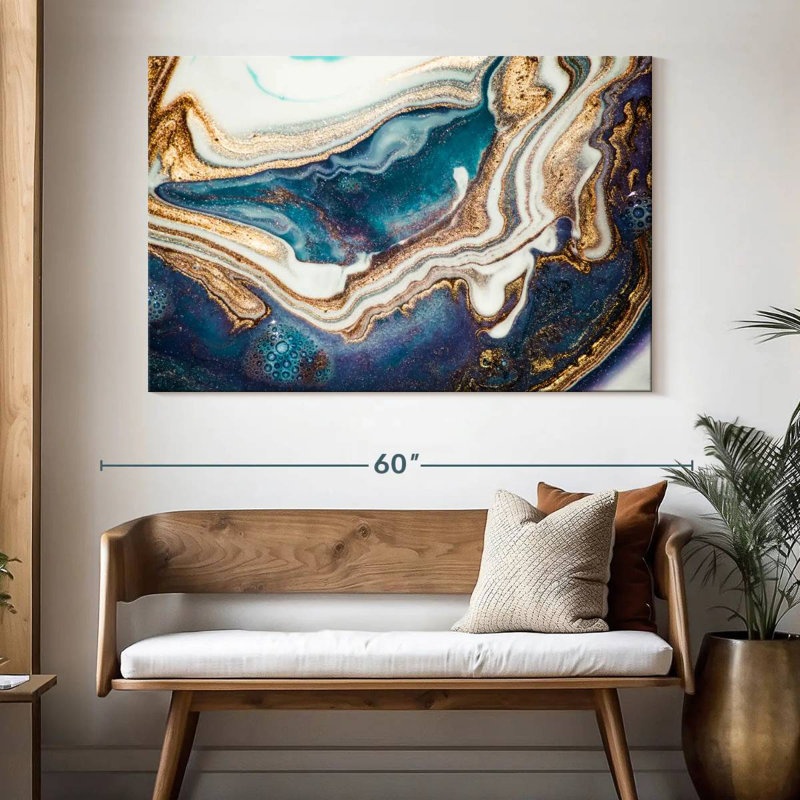 Avery Agate Ripples Abstract, 34" H x 51" W
