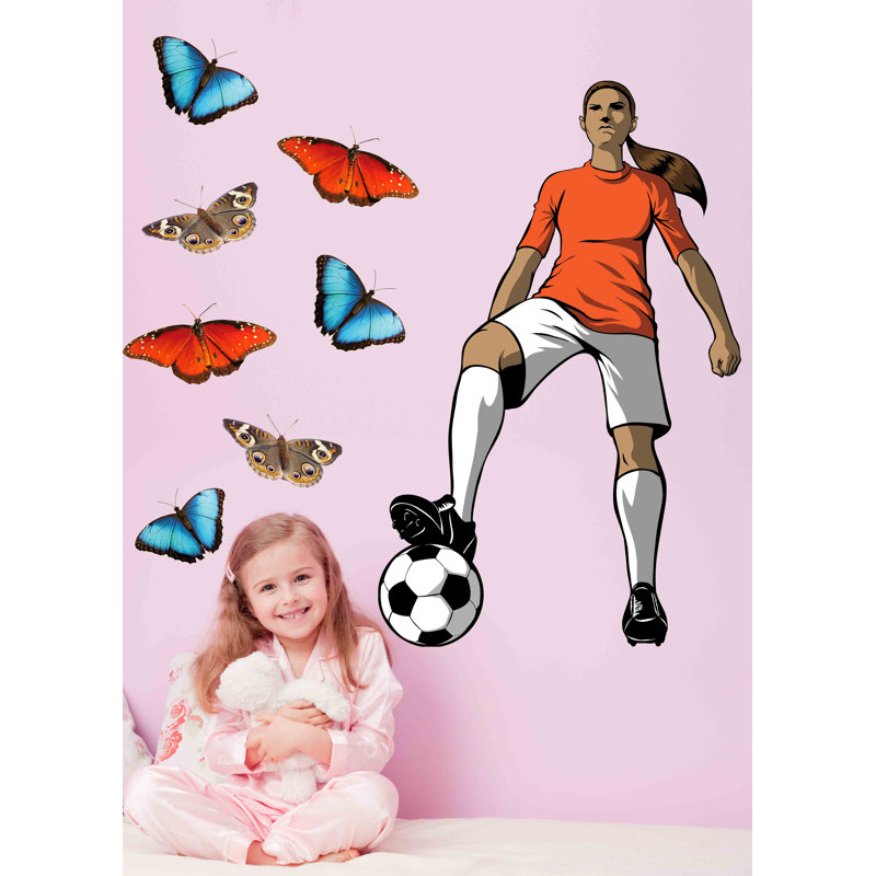 Adhésif décoratif Winn Soccer Girl, H 72 po x l 46 po