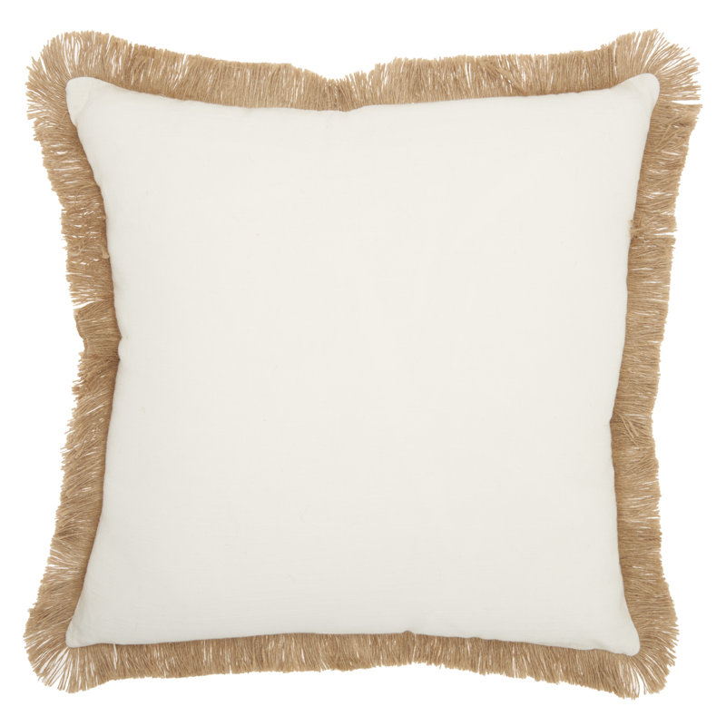 Appliqued Cotton Throw Pillow