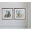 Ensemble de 2 reproductions encadrées black bear on blue-27609949