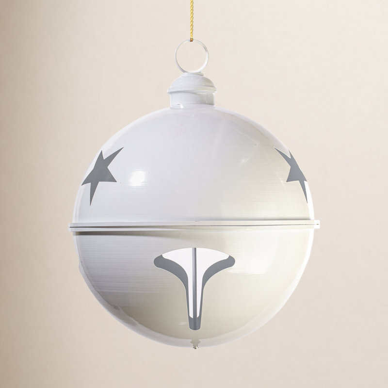 Abstract Shatterproof Ornament, 24" H x 24" W x 24" D, White