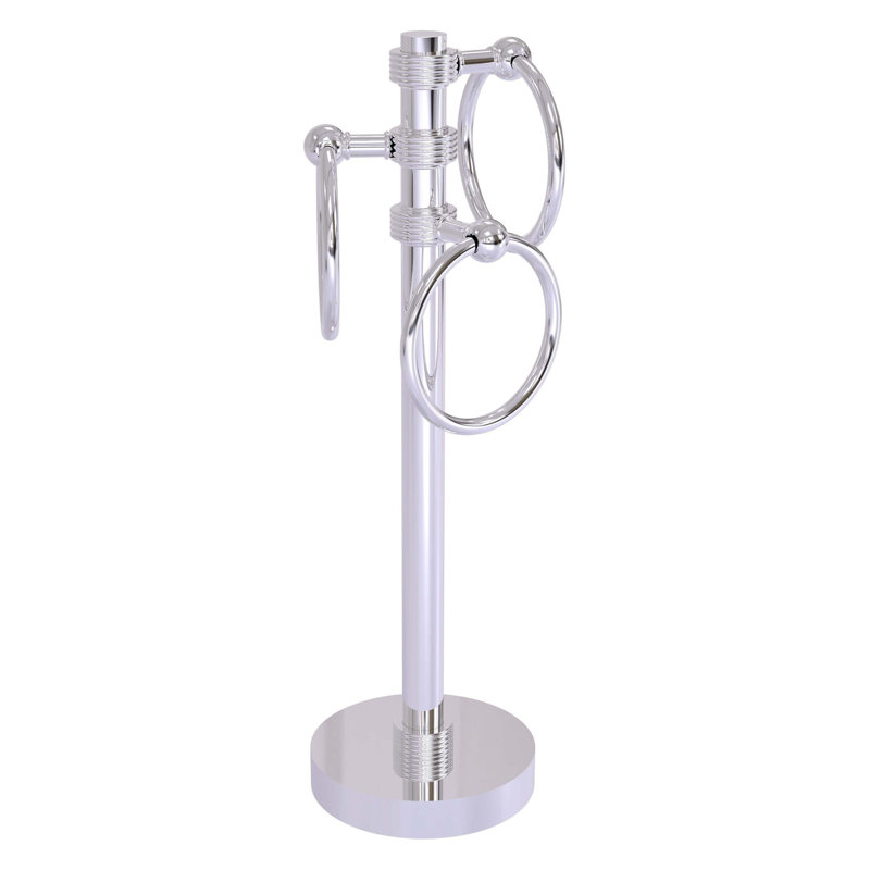 Porte-serviettes en anneau 3 balançoires, Chrome poli