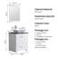 Ensemble de meuble-lavabo simple 25 "avec miroir Brandelynn