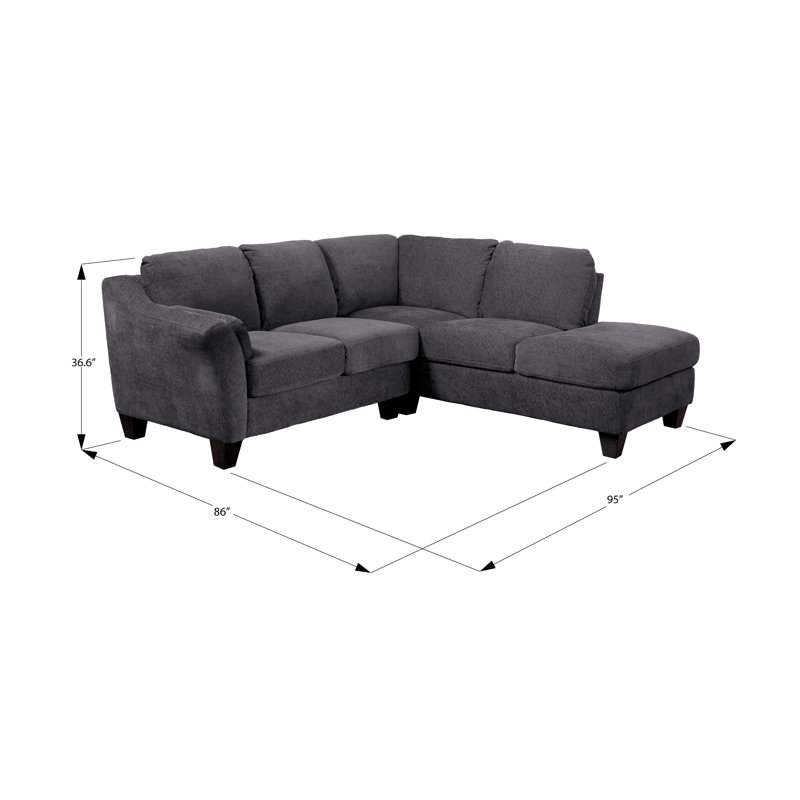 Billiejean Upholstered L-Shaped Sectional Right Hand Facing