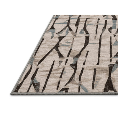 Machine Washable Gray Area Rug