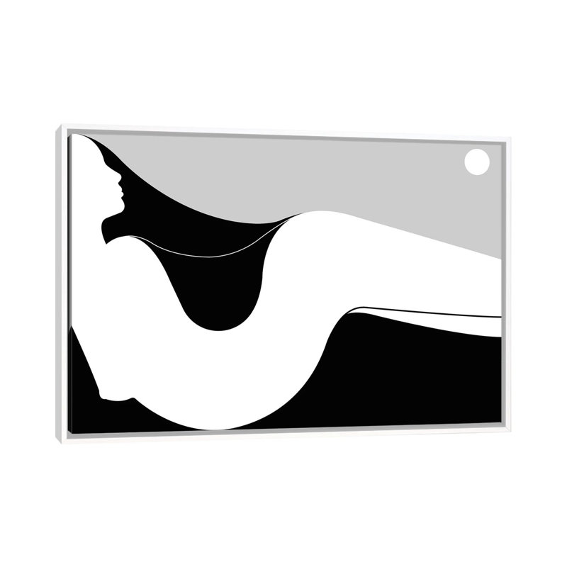 Dune 1 Piece Wall Art on Canvas, 66.04 cm H x 45.72 cm W, White Framed