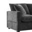 Chenille 6 places, canapé modulaire en forme de U avec coussins, structure en bois massif, coussin en mousse confortable pour le salon