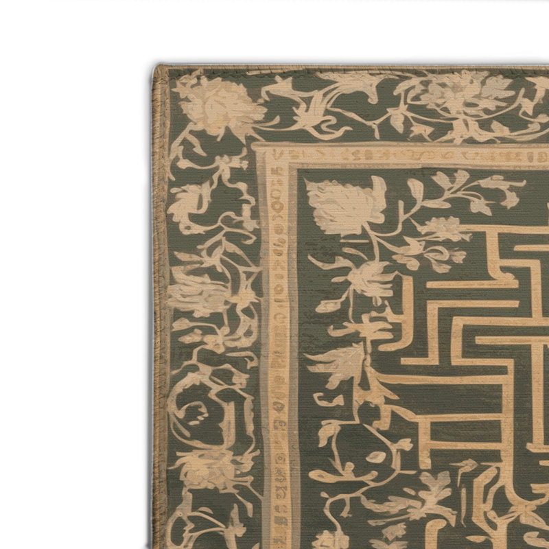 Tapis d'intérieur et d'extérieur brun français, Rectangulaire 2 pi x 3 pi