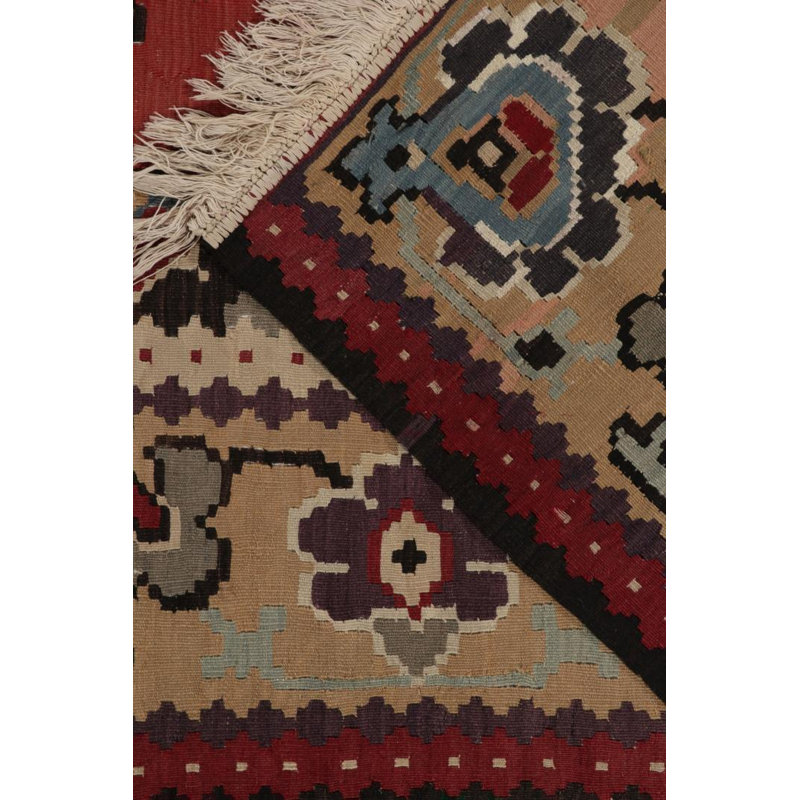 Wool Floral Area Rug in Red/Brown