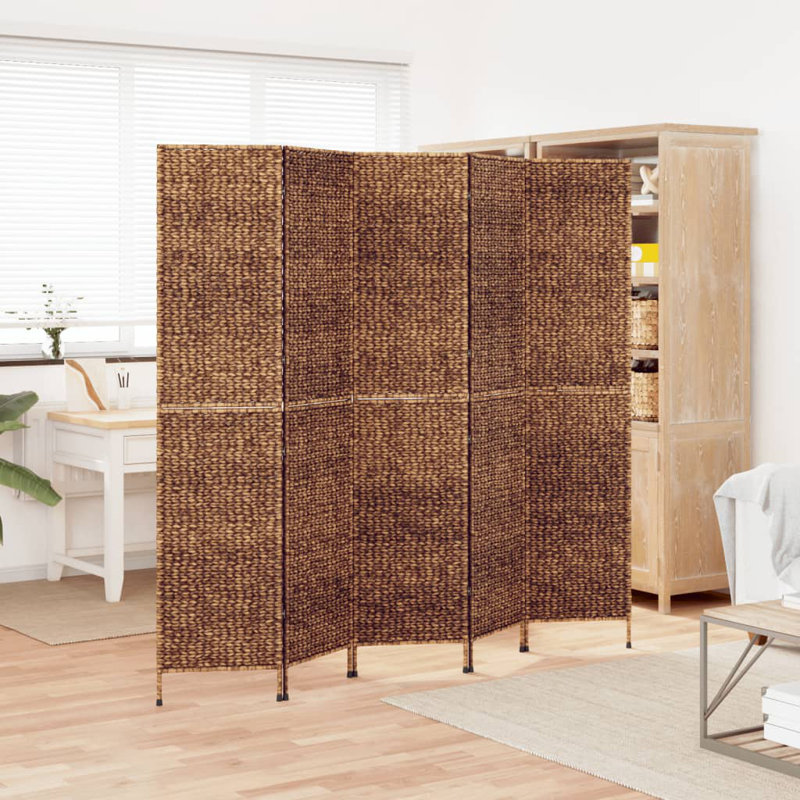 Cotreau 180cm H Metal Folding Room Divider, Brown, 5, 180cm H x 205cm W