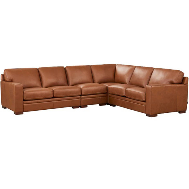 Dillon Leather L-Shaped Sectional