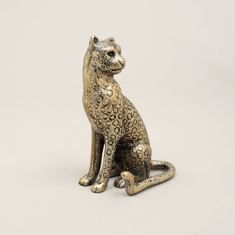 Sculpture décorative en aluminium Jaguar pour la maison-Figurine animalière-objet de table-5,5 x 3,5 po