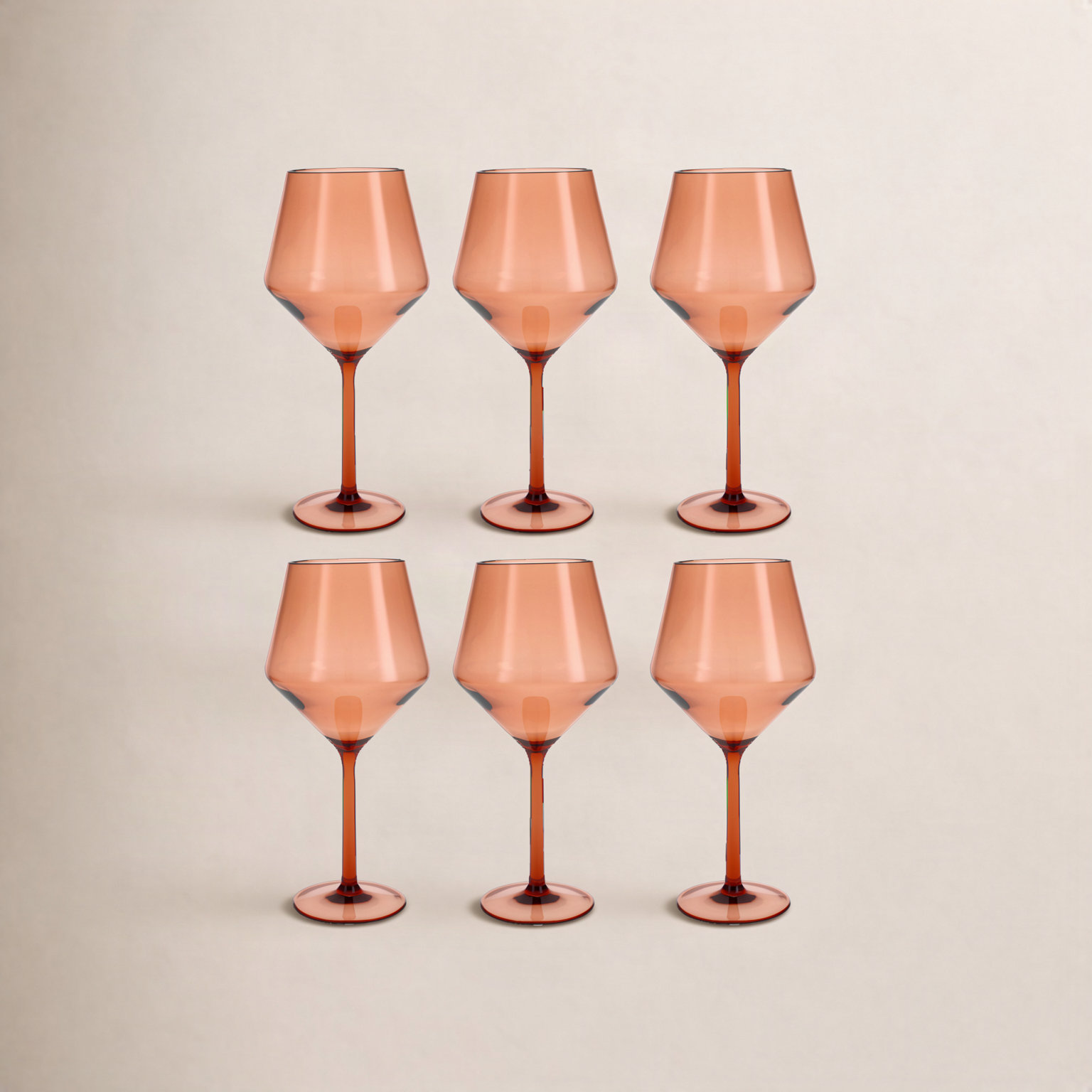 Sole Shatter-Resistant Sauvignon Blanc Glass, 22 oz., Terra Cotta Orange