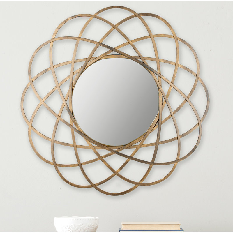 Contrina Metal Flat Mirror, Antique Gold