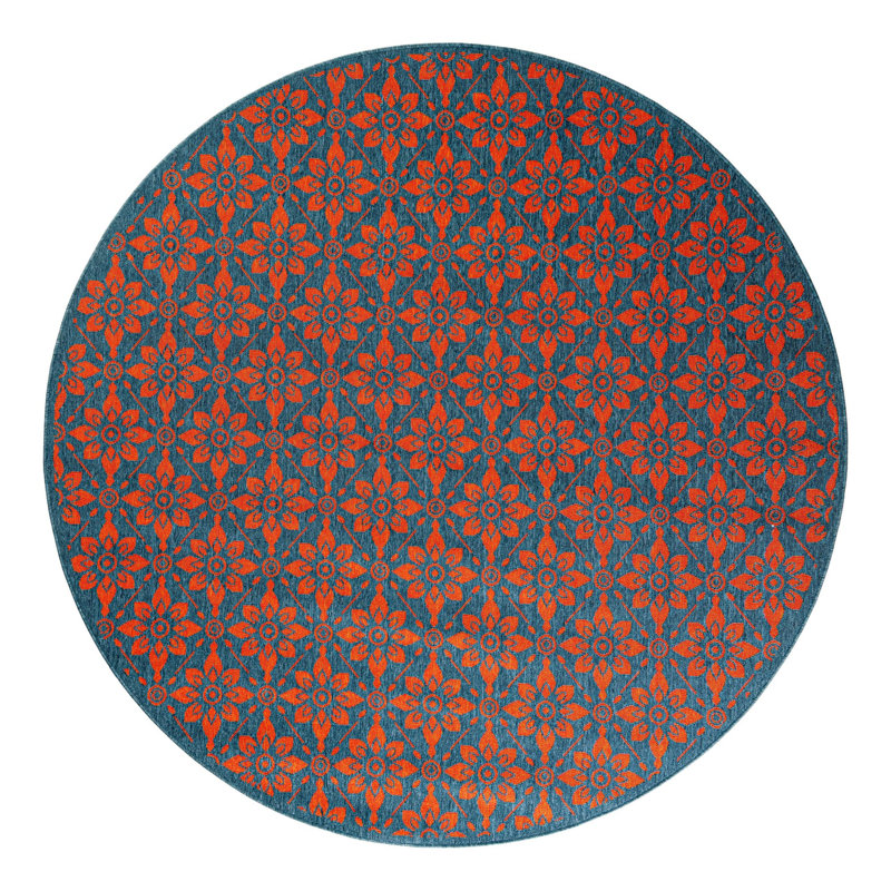 Indoor/Outdoor Trellis Area Rug, Round 7'10"