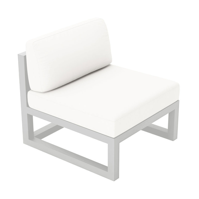 Yarieli Outdoor Lounge Chair with Cushions, Natural