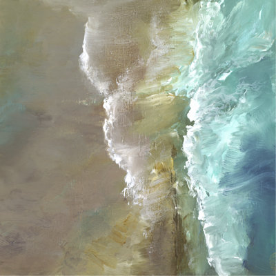 " Aerial Coast III " by Sheila Finch Painting Print