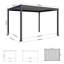 GRDN living 4m x 3m Aluminium Louvred Pergola with Adjustable Wide Blade Roof in Anthracite Grey-138398274