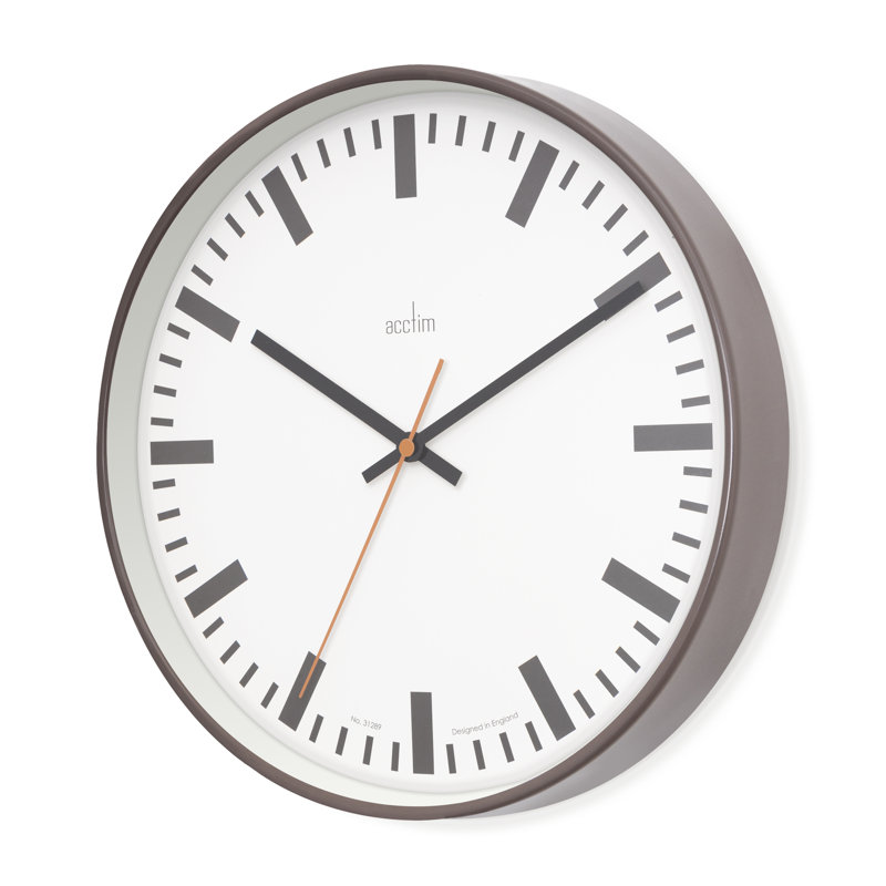 Acctim Victor 30cm Bright Station Wall Clock Jam, Black