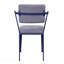 Chaise de bureau rembourrée grise et bleue-878738477