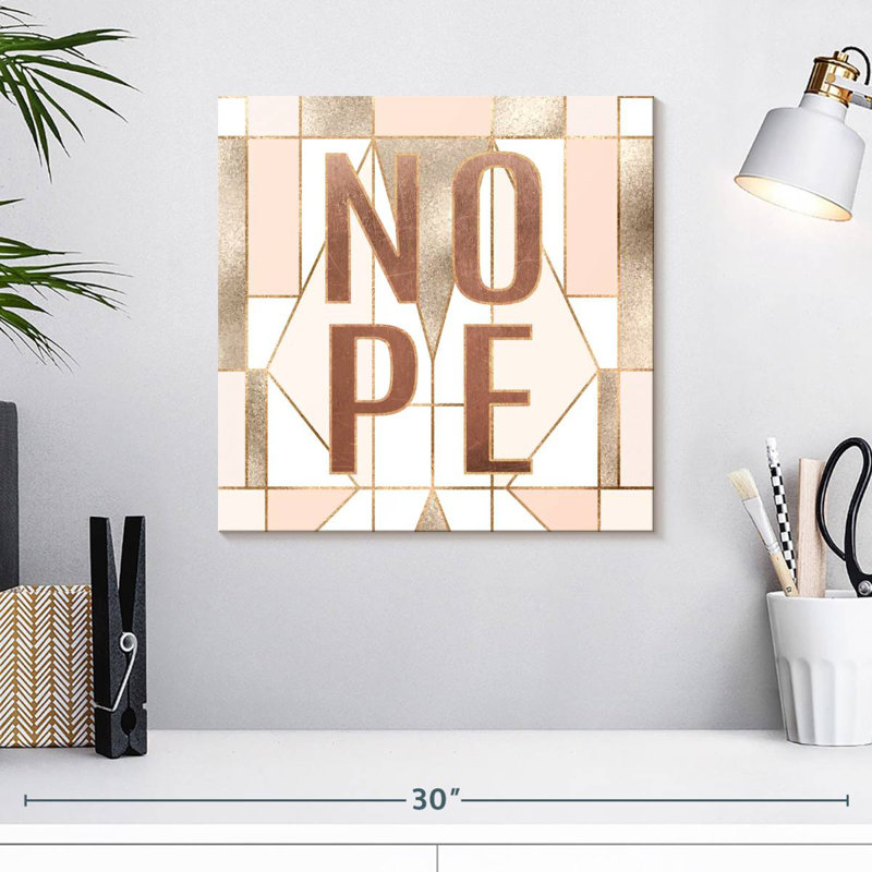 Tergel Nope Typography, 16" H x 16" W