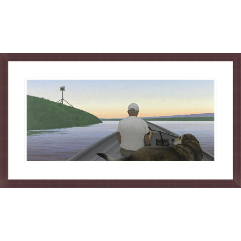 On a River by Alex Colville -Framed Giclee Print, H 16,45 po x l 29,5 po