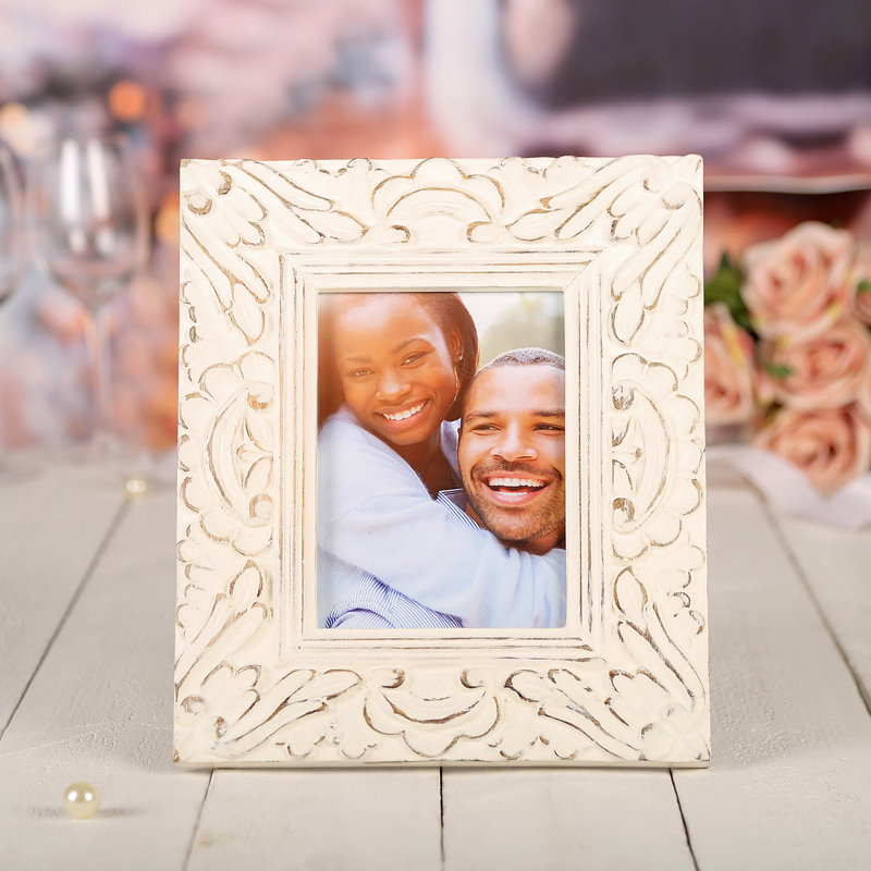 Kinley White Wood Picture Frame, 9.45" x 11.42"
