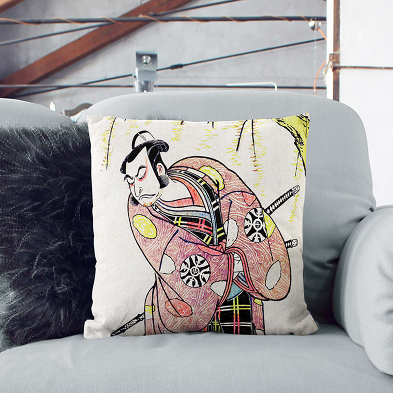 Square Cushion, 55cm H x 55cm W x 20cm D, Black