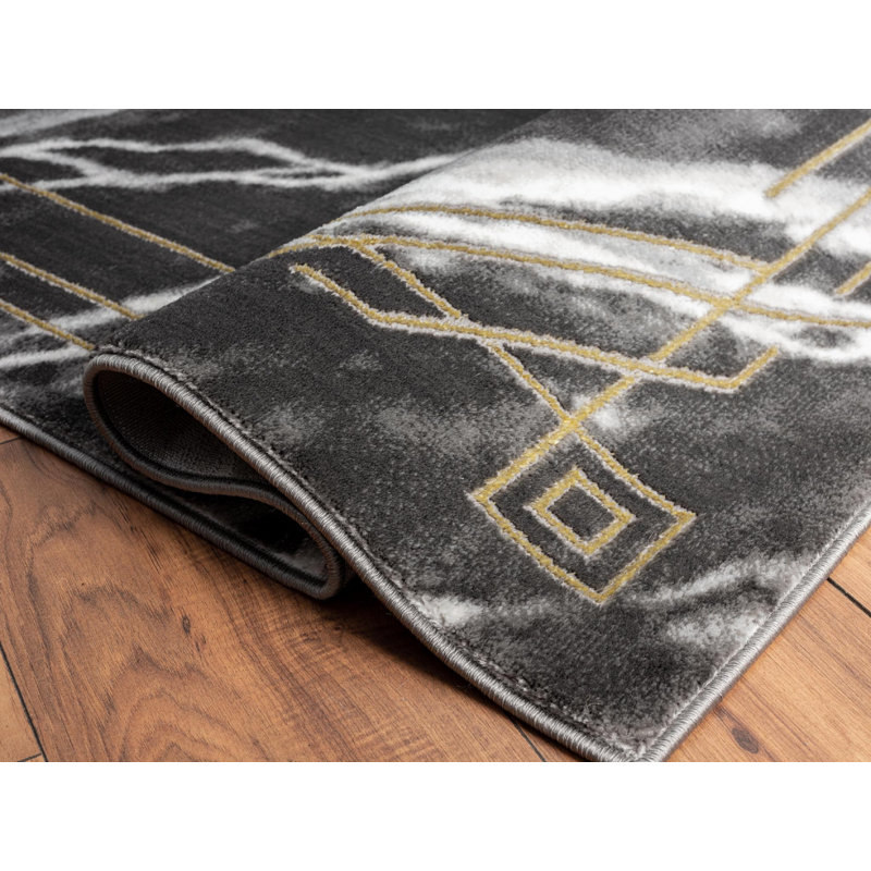 Bolog Abstract Indoor Rug, Rectangle 3'9" x 5'9"