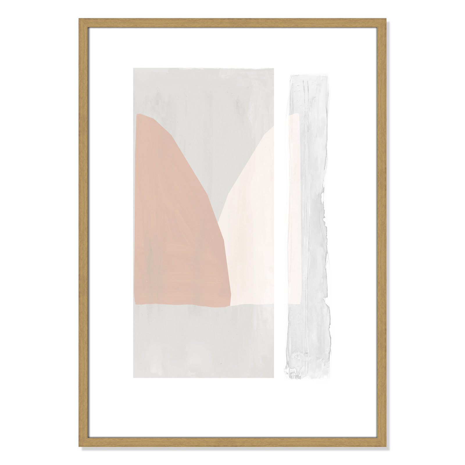 Soft and Light - Painting Print, 35.5" H x 25.5" W x 0.75" D, Beige Wood Framed Paper