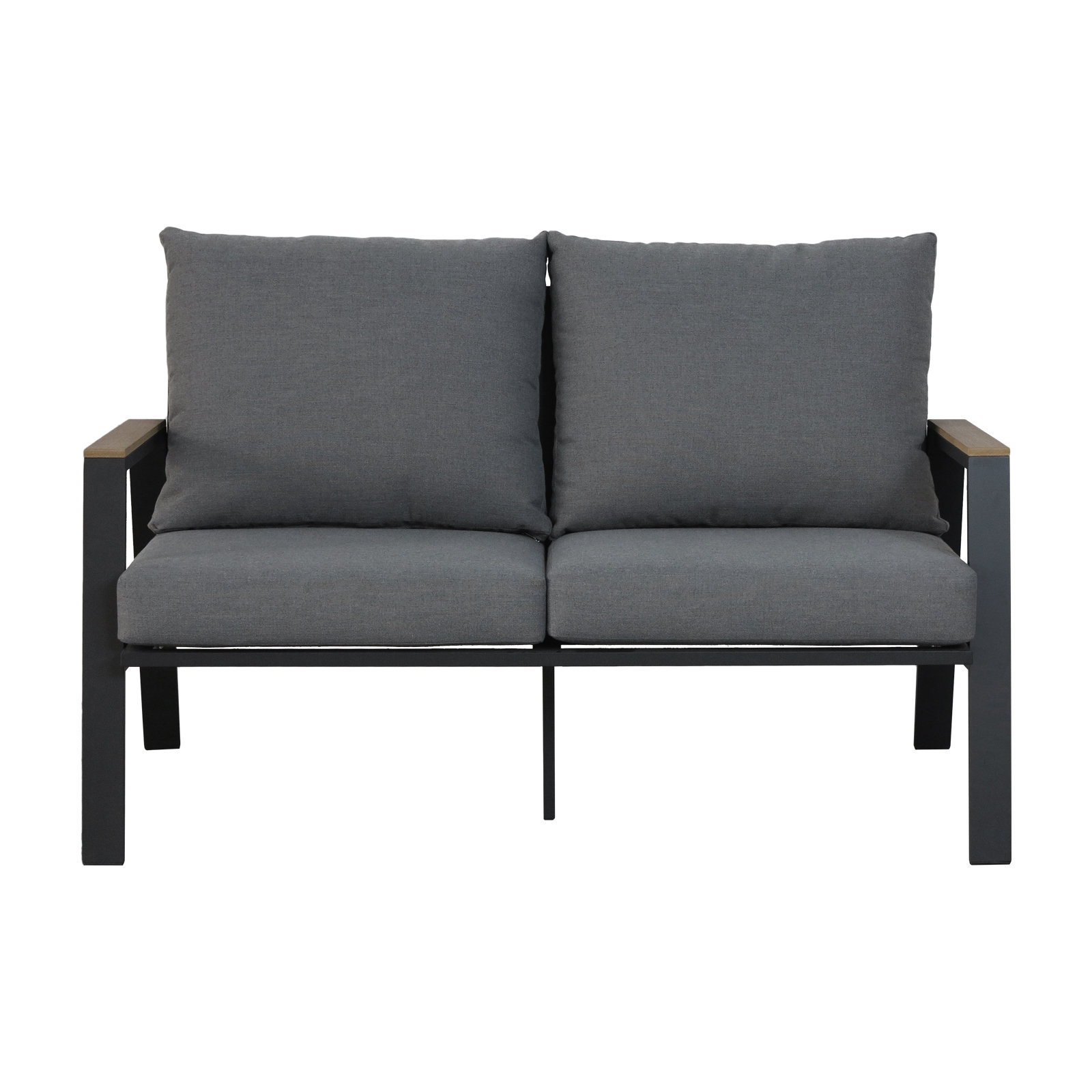 Ningbo Baihui Furniture Co., Ltd Aluminum Patio Loveseat, All-Weather 2 Person Outdoor Sofa Couch | Wayfair