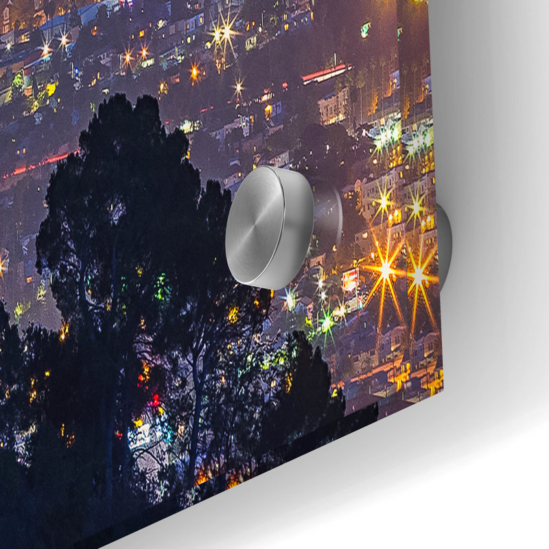 «L A Skyline With Griffith Observer» par Toby Harriman, art mural en verre acrylique, H 24 po x l 36 po x P 0,2 po