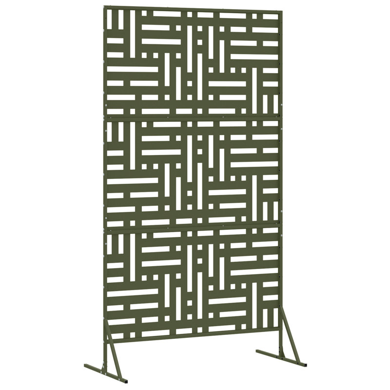 180cm H x 100cm W Metal Fence Panels, Olive