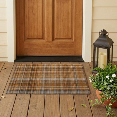 Tapis extérieur antidérapant lavable à carreaux en terre cuite 2 pi x 3 pi