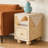 Small Narrow Nightstand With Drawers, Solid Wood Nightstand, Walnut Night Stand, Mid Century Side Table, Modern Bedside Tables For Bedroom-3224579-3224578