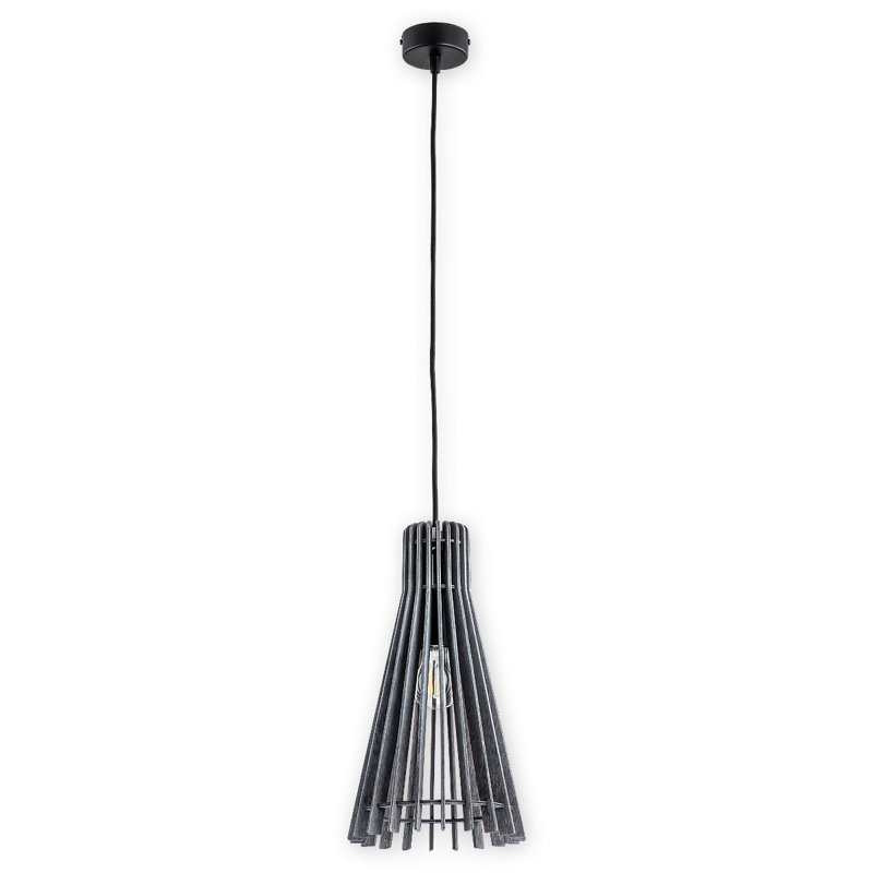 Rollins 1 - Light Bell Pendant, Black/Grey