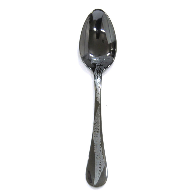 Caccia Espresso Spoon - 12 Pieces, Oro-nero