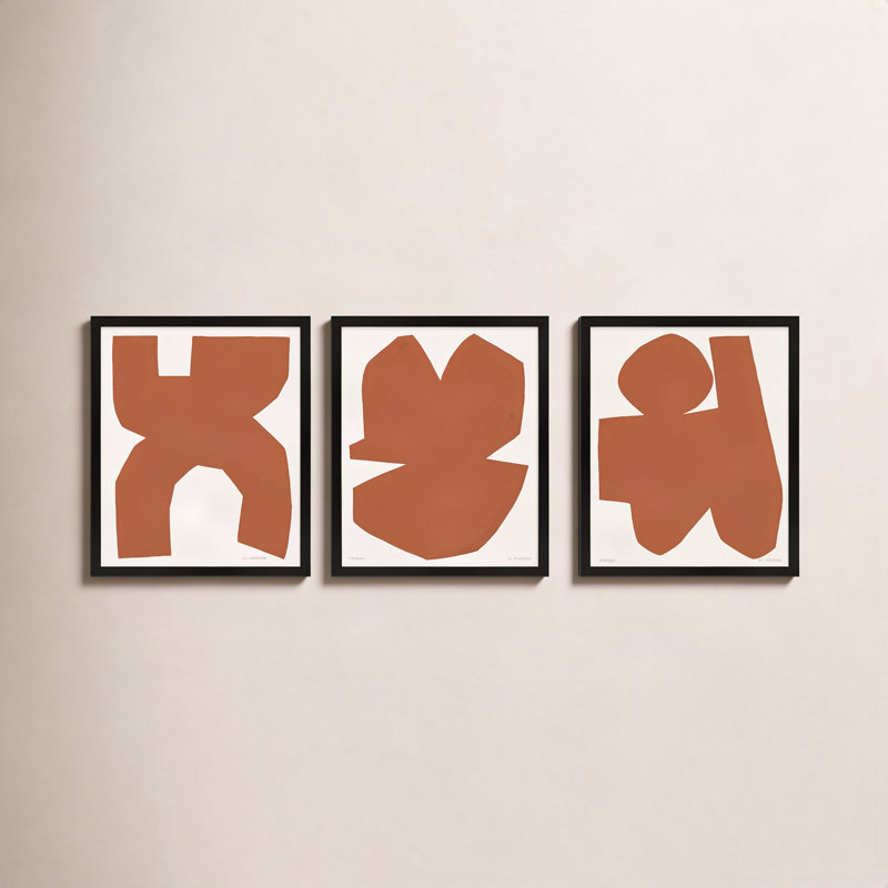 Terra Cotta. Set Of 3 Print by Michael Kempen, 25'' H x 20'' W, Black