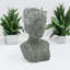 Stone Effect Woman Head Statue - Hand-Finished Resin Bust Sculpture for Indoor & Outdoor Home and Garden Décor