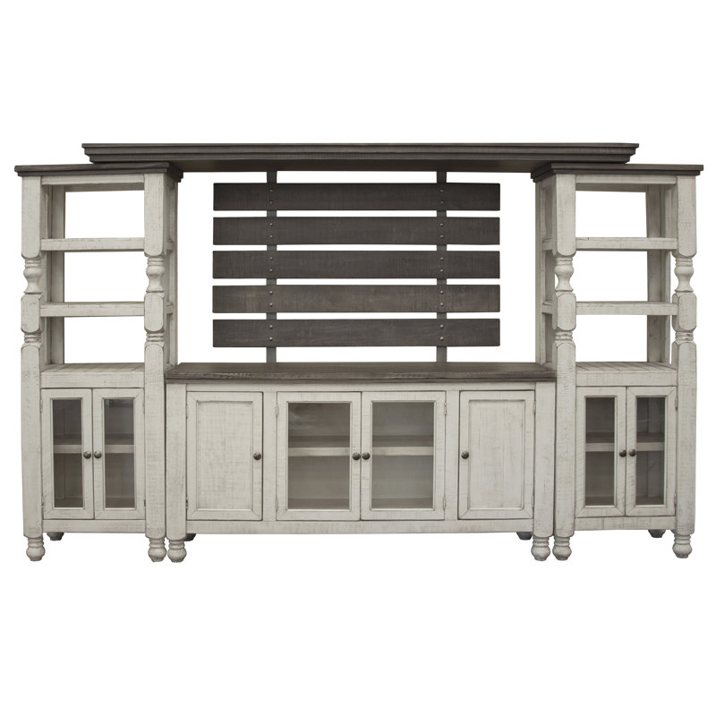 Crédence de rangement en bois massif Stone