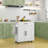 Kitchen Island With Storage, Rolling Kitchen Cart With AC Outlets And USB Ports, Microwave Stand With Towel And Spice Rack-1463031490