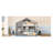 Twin Size Montessori Floor House Bed for Toddler - Kids Playhouse Bed with Roof Design and Storage Shelf, Gray Wooden Toddler Bed-2030025875