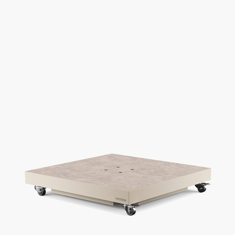 Norene Ceramica 30kg-90kg Fillable Free Standing Umbrella Base with Wheels, Sandstone